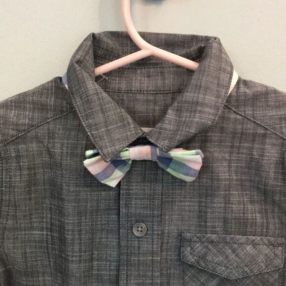 Target Cat and Jack Denim Shirt with Bow Tie - Picture 3 of 5